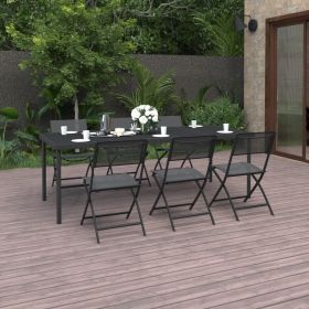 7 Piece Patio Dining Set Steel