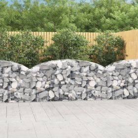 Arched Gabion Basket 78.7"x19.7"x31.5"/39.4" Galvanized Iron