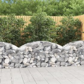 Arched Gabion Basket 59.1"x19.7"x23.6"/31.5" Galvanized Iron