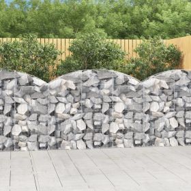 Arched Gabion Basket 59.1"x11.8"x39.4"/47.2" Galvanized Iron