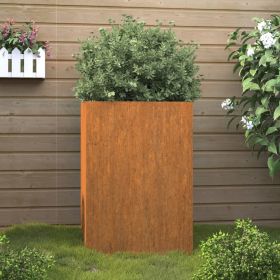 Planter 20.5"x18.9"x29.5" Corten Steel