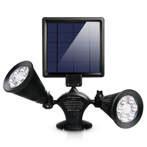 Solar Lights Outdoor Solar Power Motion Sensor Spotlights 2000lm Security Lights w/ Dual Head Solar Lights Outdoor Solar Power Motion Sensor Spotlights 2000lm Security Lights w/ Dual Head