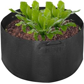 VEVOR 12-Pack 100 Gallon Plant Grow Bag Aeration Fabric Pots with Handles Black Grow Bag Plant Container for Garden Planting Washable and Reusable Bla