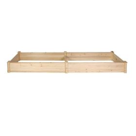 Raised Garden Bed Wooden Planter Box 2 Separate Planting Space