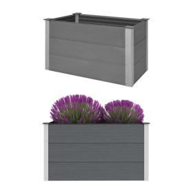 Garden Raised Bed WPC 39.4"x19.7"x21.3" Gray