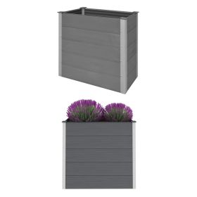 Garden Raised Bed WPC 39.4"x19.7"x35.8" Gray