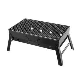 Outdoor Camping Picnics Garden Grilling Foldable Portable BBQ Grill (Type: BBQ Grill, Color: Black A)