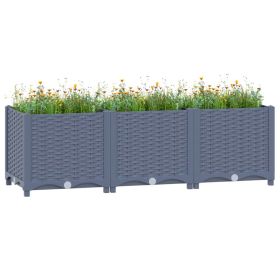 Raised Bed 47.2"x15.7"x15" Polypropylene (Color: Grey)